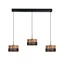 3 head wood pendant lights